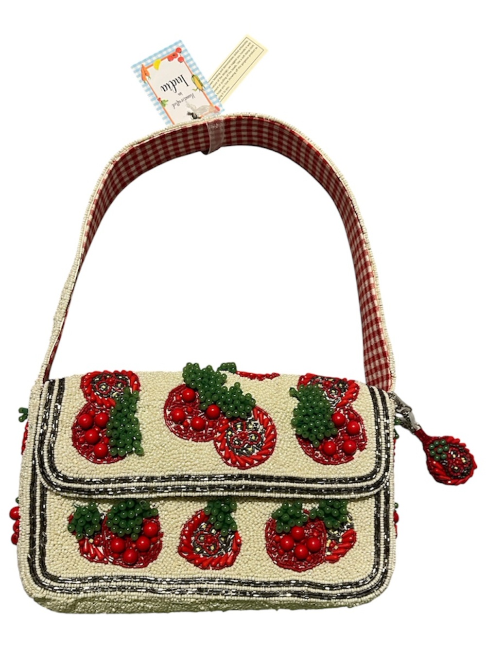 Beaded Tomato Shoulder Bag